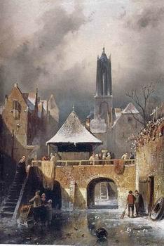 unknow artist European city landscape, street landsacpe, construction, frontstore, building and architecture. 090 Germany oil painting art